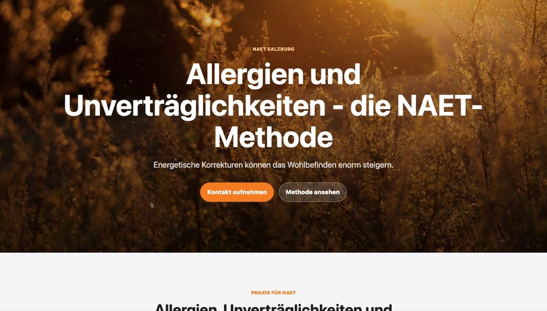 Website der NAET-Praxis Elke Kastenhuber